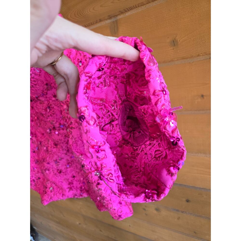 Valentino Dress Jacquard Hot Pink Lurex Sequin 2022 Pink PP Collection 36 0 - Picture 4 of 16